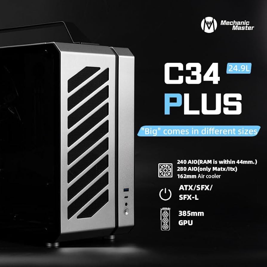 Mechanic Master C34 ATXケース Amazon.com: Mechanic Master C34Plus Portable Desktop ATX